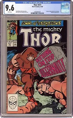 Buy Thor #411 CGC 9.6 1989 4044685008 1st New Warriors (cameo) • 102.78£