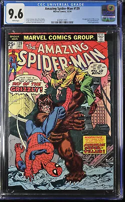 Buy Amazing Spider-man #139 (1974) - Cgc Grade 9.6 - 1st Appearance Of The Grizzly! • 357.45£