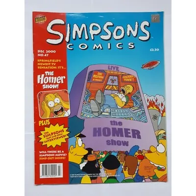 Buy Vintage Comic Book - Homer Simpson - Simpsons Comics: #47 Dec 2000 • 7£