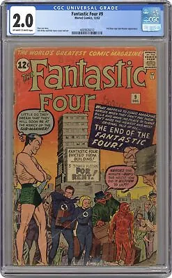 Buy Fantastic Four #9 CGC 2.0 1962 4089826010 • 226.42£