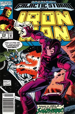 Buy Iron Man (1st Series) #278 (Newsstand) FN; Marvel | Operation Galactic Storm 6 - • 3.98£
