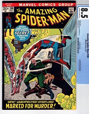 Buy Amazing Spider-man #108 8.5 Higher Grade Cgc Breakout 1972 Ow/w Pages • 67.56£