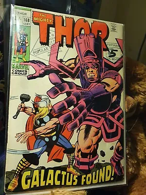 Buy Thor 168 - G - Galactus Origins Begins - 1969 - Pence Variant - Lee  Kirby  • 109.99£