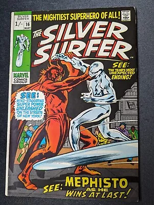 Buy Silver Surfer #16 (Volume 1) VFN- (7.5) May 1970 Early Mephisto Appearance  • 50£