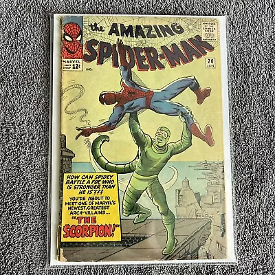 Buy The Amazing Spider-Man #20 Vol. 1 (1963) 1965 Marvel Comics 1st App The Scorpion • 399.76£