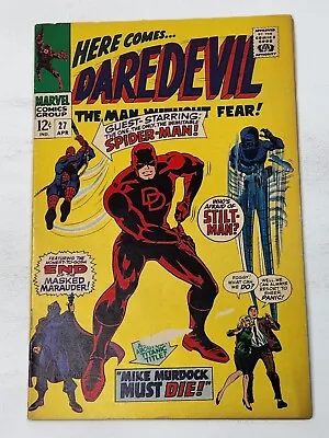 Buy Daredevil 27 Marvel Comics Crossover Spider-Man App Silver Age 1967 • 39.52£