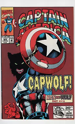 Buy Captain America #405 1st App Appearance Cap-Wolf Werewolf 1992 Marvel Comic • 14.19£