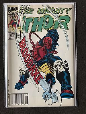 Buy Marvel Comics The Mighty Thor #451 Rare Newsstand Variant Lovely Condition • 12.99£