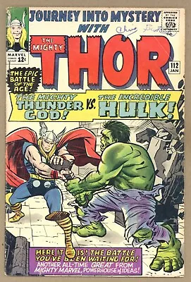 Buy Journey Into Mystery 112 (GVG) Thor Vs Hulk! Loki Origin 1965 Marvel Comics U480 • 135.06£