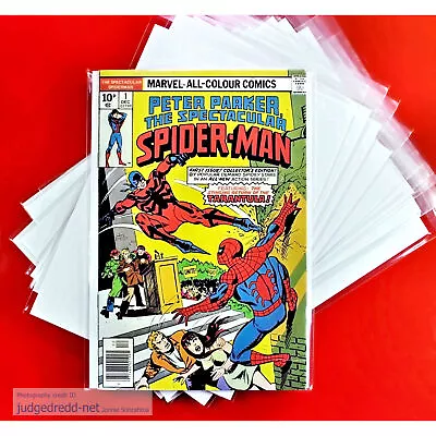 Buy Comic Bags ONLY Acid-Free Size17 For Image Marvel DC Spectacular Spider-man X 25 • 12.98£