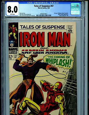Buy Tales Of Suspense #97 CGC 8.0 1968 Silver Age Marvel 1st Whiplash Amricons B7 • 205.06£