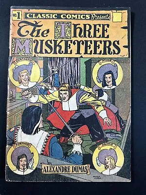 Buy The Three Musketeers #1 Classics Illustrated HRN 28 Golden Age 1946 Good/VG • 31.54£