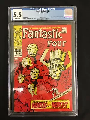 Buy Fantastic Four #75 CGC 5.5 (Marvel 1968) Jack Kirby Galactus Silver Surfer Cover • 86.93£
