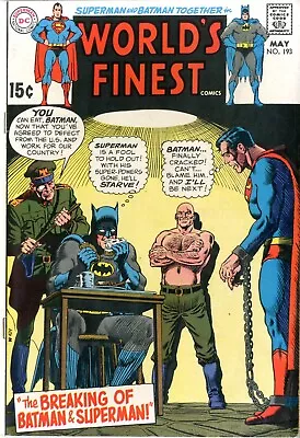 Buy World's Finest  # 193   VERY FINE    May 1970   Corner Crease Back Cover   Robin • 25.58£