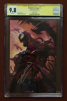 Buy Absolute Carnage #1 Lau  Virgin  Edition CGC 9.8 Signed By Donny Cates!! MARVEL! • 557.72£