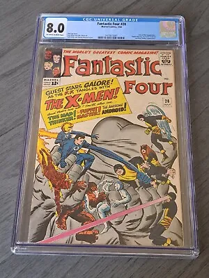 Buy Fantastic Four 28 Cgc 8.0 X-men Crossover - Mad Thinker And Puppet Master Appear • 429.66£
