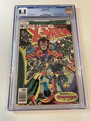 Buy X-Men #107 CGC 8.5 - 1st Appearance Starjammers (Marvel 1977) • 158.07£