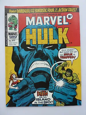 Buy Mighty World Of Marvel #177 - Hulk - Marvel UK Comic - 21 February 1976 F/VF 7.0 • 5.99£