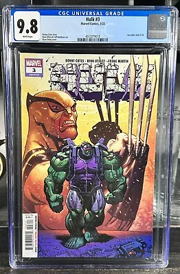 Buy Hulk #3 CGC 9.8 Cover A 1st Print Titan Donny Cates Ottley Marvel 2022 • 59.96£