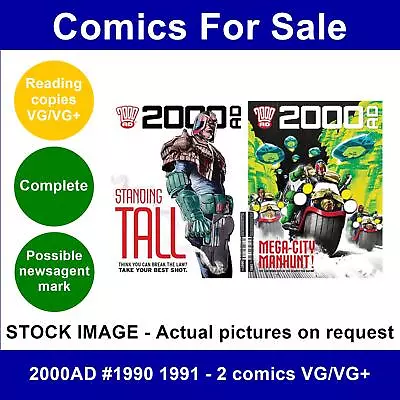 Buy 2000AD #1990 1991 - 2 Comics VG/VG+ • 3.99£