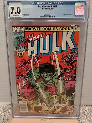 Buy Incredible Hulk #245 CGC 7.0  Marvel Comics  1980 **FREE SHIPPING** 🇺🇸🇺🇸 • 38.86£