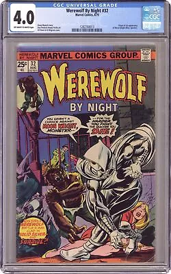 Buy Werewolf By Night #32 CGC 4.0 1975 1282768013 1st App. Moon Knight • 596.91£