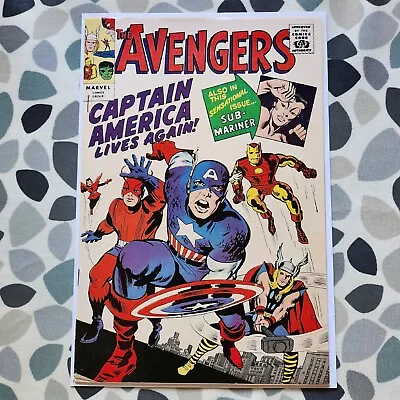 Buy THE AVENGERS #4 - 1st Silver Age Captain America - Golden Record Reprint • 605£