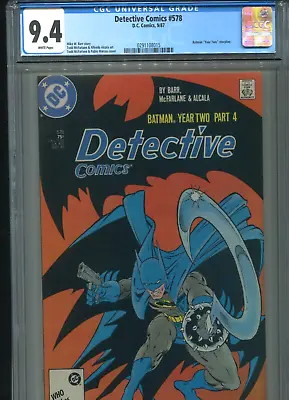 Buy Detective Comics #578 CGC 9.4 (1987) Batman Year Two Storyline Todd McFarlane • 63.06£