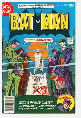 Buy Batman #291 VFN- 7.5 Versus Joker Riddler Catwoman Poison Ivy • 19.95£