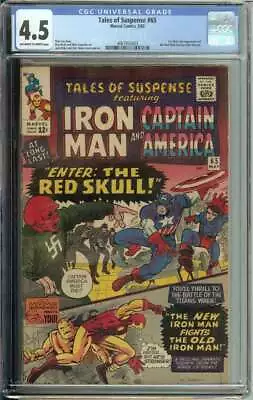 Buy Tales Of Suspense #65 CGC 4.5 Iron Man Captain America 1st Silver Age App Red Sk • 174.76£