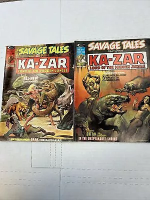 Buy Marvel Magazine Savage Tales Ka-zar Lot Of 2 No. 6-7  Excellent Condition  • 11.98£