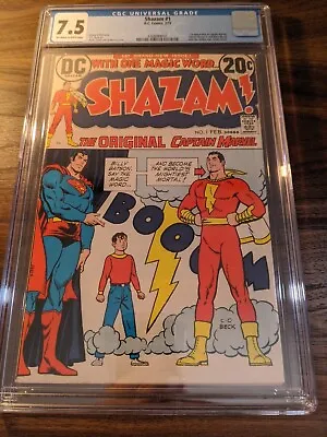Buy Shazam #1 (1973) CGC 7.5   1st Reappearance Of Captain Marvel; Origin Retold • 98.83£