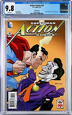 Buy Action Comics #41 CGC 9.8 (Aug 2015, DC) Darwyn Cooke Joker 75th Variant Cover • 64.34£