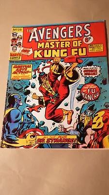Buy Avengers Featuring Shang Chi Master Of Kung Fu Marvel #28 March 1974 • 3.95£