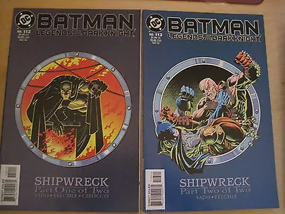 Buy BATMAN Legends Of Dark Knight 112,113.  SHIPWRECK  : COMPLETE 2 PART STORY. 1998 • 5.99£