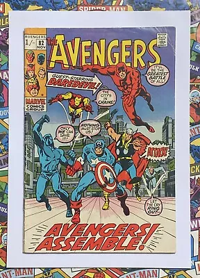Buy Avengers #82 - Nov 1970 - Daredevil Appearance! - Vg/fn (5.0) Pence Copy! • 19.99£