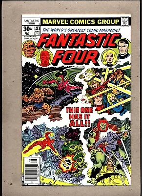 Buy Fantastic Four #183_june 1977_near Mint Minus_annihilus_tigra_bronze Age Marvel! • 1.20£