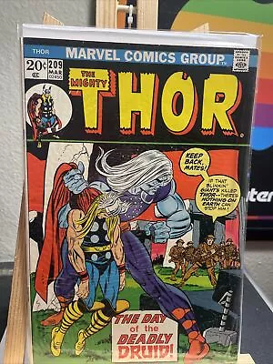 Buy Vintage Comic Book THOR #209 1973 1st ULTIMUS DEMON DRUID Marvel Comics • 3.40£