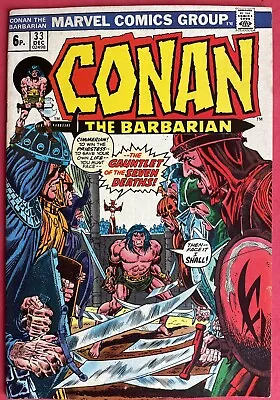 Buy Conan The Barbarian #33 (1973) 3rd Appearance Of Red Sonja UK Price Variant • 8.95£