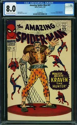 Buy Amazing Spider-man #47 Cgc 8.0 Ow-w Marvel Comics 1967 - Early Kraven Appearance • 321.70£