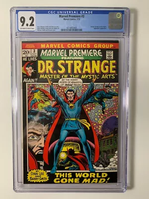Buy Marvel Premiere 1972 #3 NM CGC 9.2! Doctor Strange Begins! • 259.74£