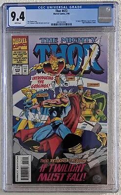 Buy Mighty Thor #472 CGC 9.4🔥1st APPEARANCE THE GODLINGS🔥Thor Returns 2 Earth🔥KEY • 35.97£
