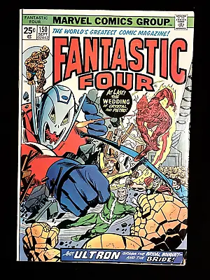Buy Fantastic Four #150 (1st Series) Marvel Comics Sep 1974 Quicksilver Wedding • 11.06£