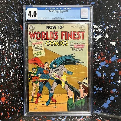 Buy World’s Finest Comics #71 (Jul 1954, DC) 1st SUPERMAN & BATMAN - CGC GRADED 4.0 • 996.25£