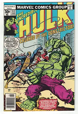 Buy Incredible Hulk Vol.1 #212 (1977) Art Ernie Chan 1st App. Of Constrictor Marvel • 13.50£