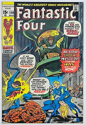 Buy Fantastic Four #108 1970 7.0-7.5 VF- Fantastic Four Vs. Nega-Man-2nd Appearance! • 20.82£