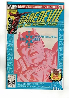 Buy Daredevil #167_nov 1980 Vf- (7.5) The Mauler Bronze Age Frank Miller_uk • 5£