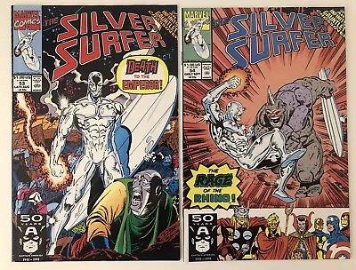 Buy Silver Surfer #53 & 54. Nice Condition. Marvel Comics • 6£
