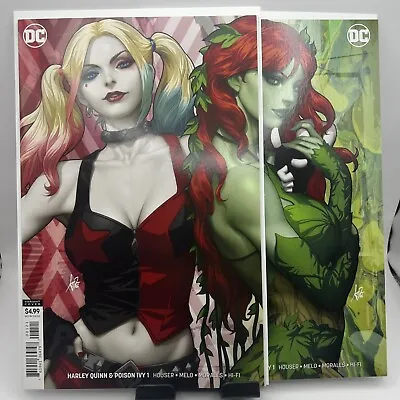 Buy Harley Quinn & Poison Ivy #1 Cover B & C Set Variant Stanley Artgerm 2019 Both • 31.18£