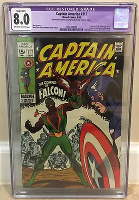 Buy Captain America 117 Cgc 8.0 1st Appearance Of Falcon And Redwing Red Skull Modok • 482.57£